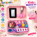 Kids Pink Glitter Makeup & Beauty Case – Portable Hard Case for Girls
