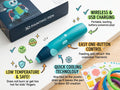 Safe Anti-Scald 3D Printing Pen for Children – USB Rechargeable DIY Art & Craft Toy Set with Stencils
