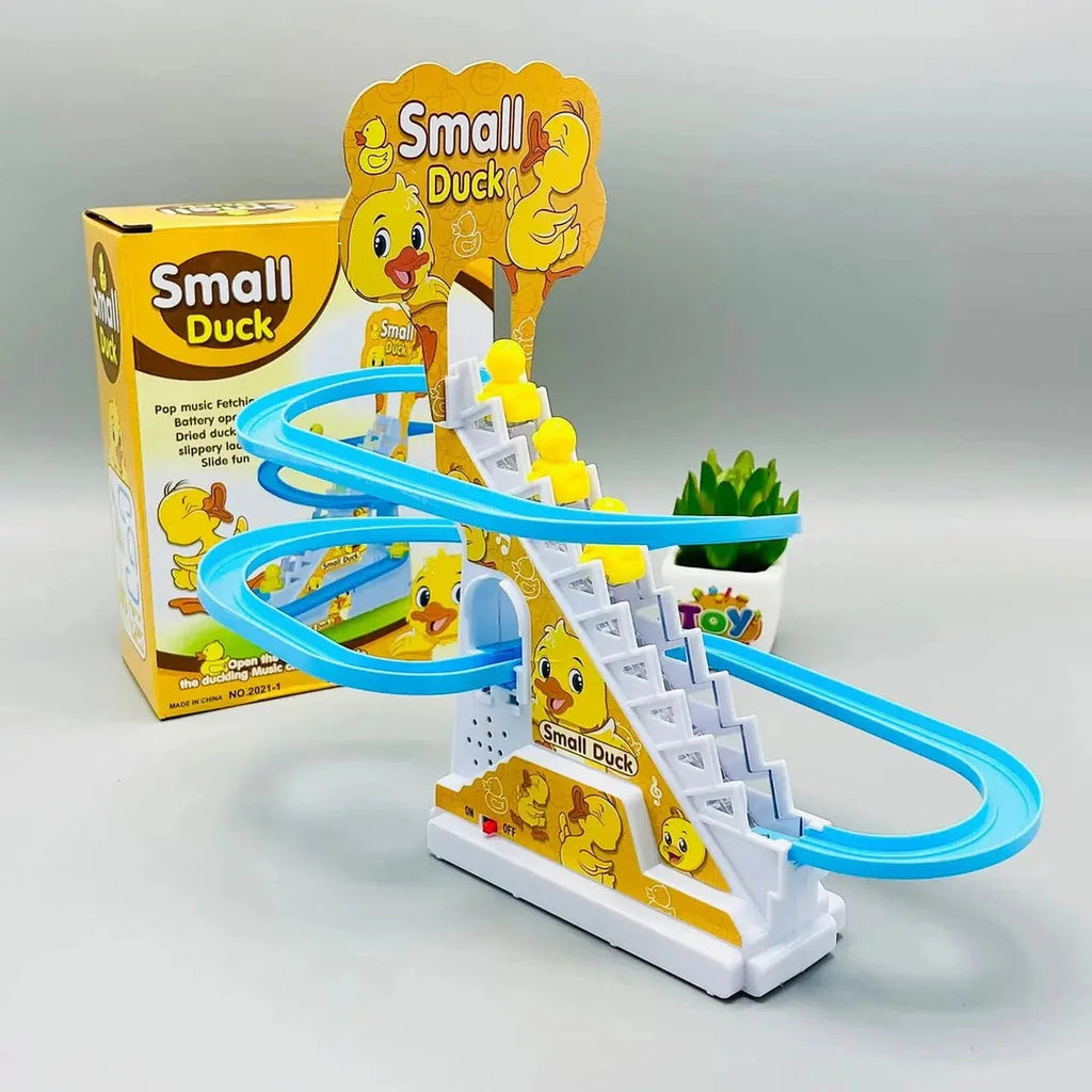 Electric Duck Roller Coaster Track Toy – Fun Musical & Lighting Climbing Ducks Game for Kids