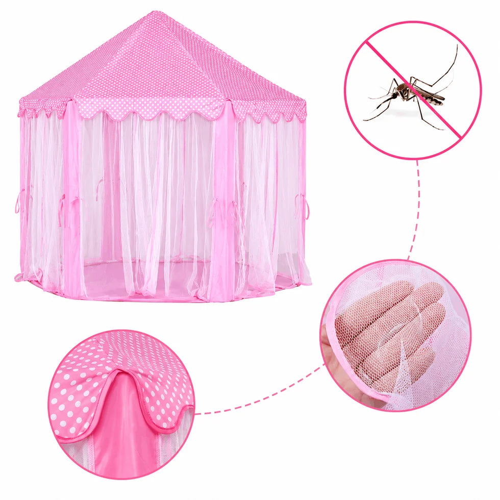 Kids Play Tent Castle House | Foldable Indoor Outdoor Playhouse for Boys & Girls