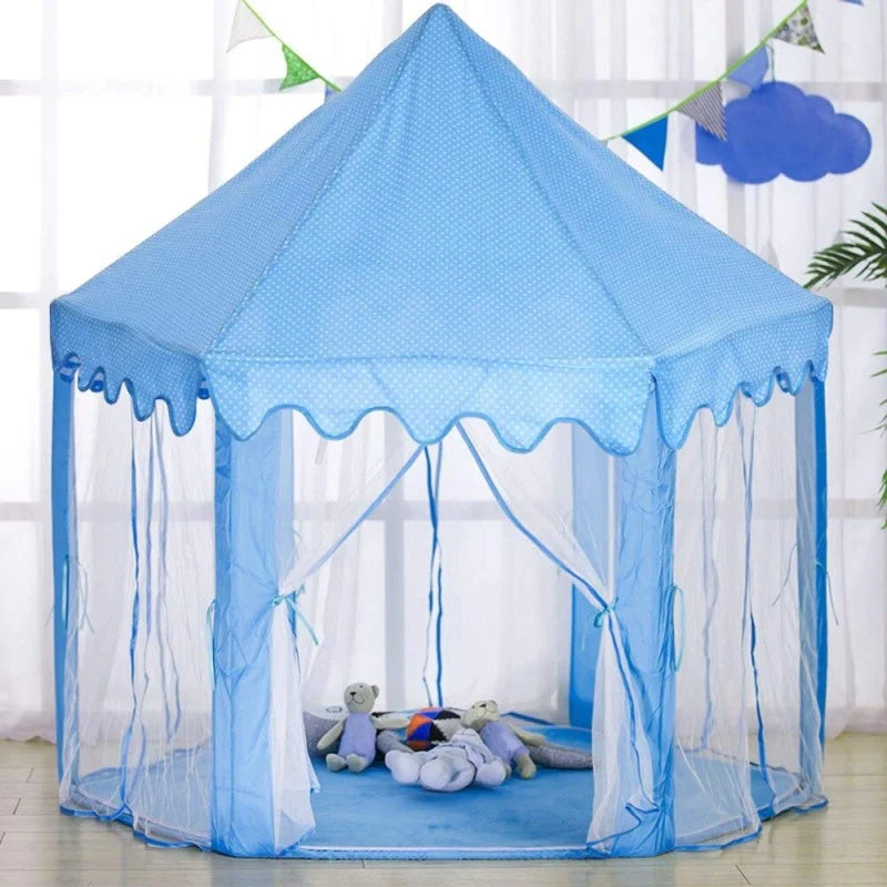 Kids Play Tent Castle House | Foldable Indoor Outdoor Playhouse for Boys & Girls